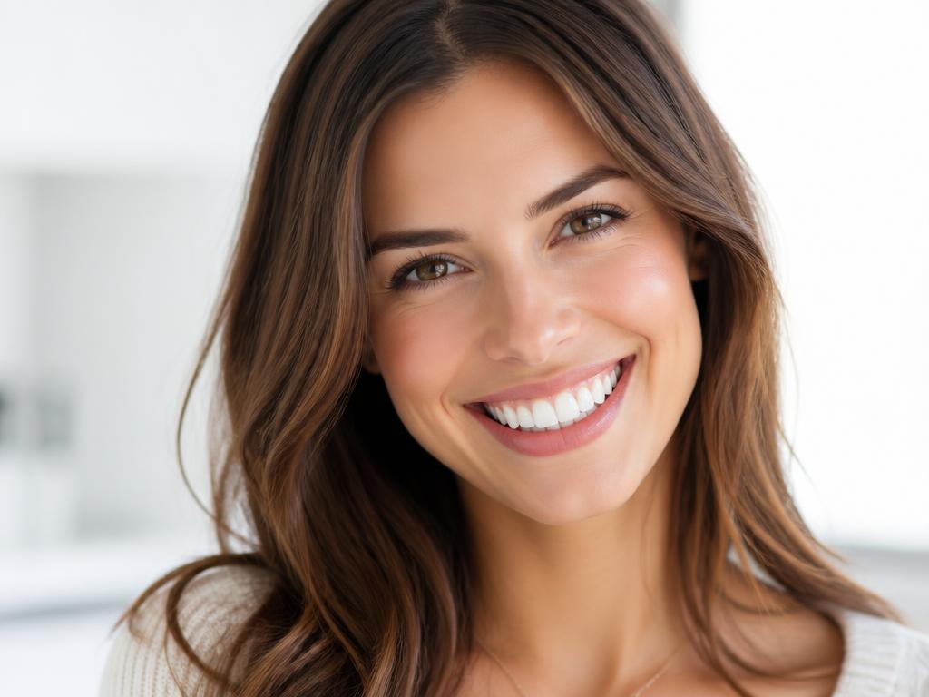 Confident woman with a radiant smile after a cosmetic dentistry makeover