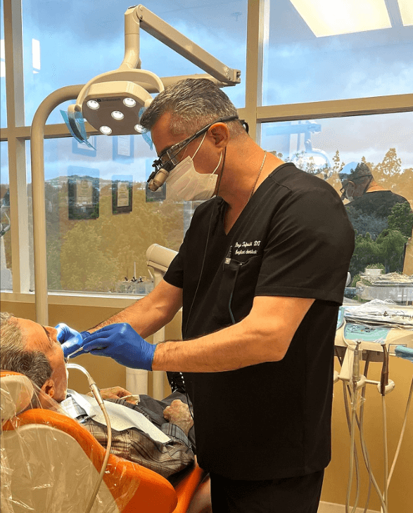 Dr. Reza Tafreshi in the dental office