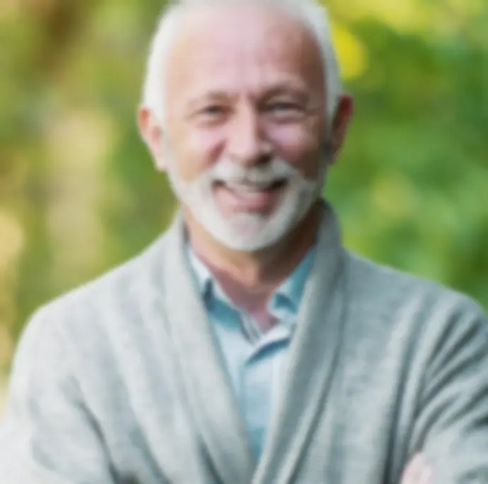 Denture patient happy